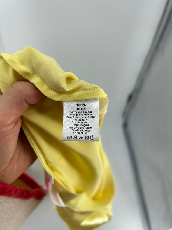 Jupe en soie jaune