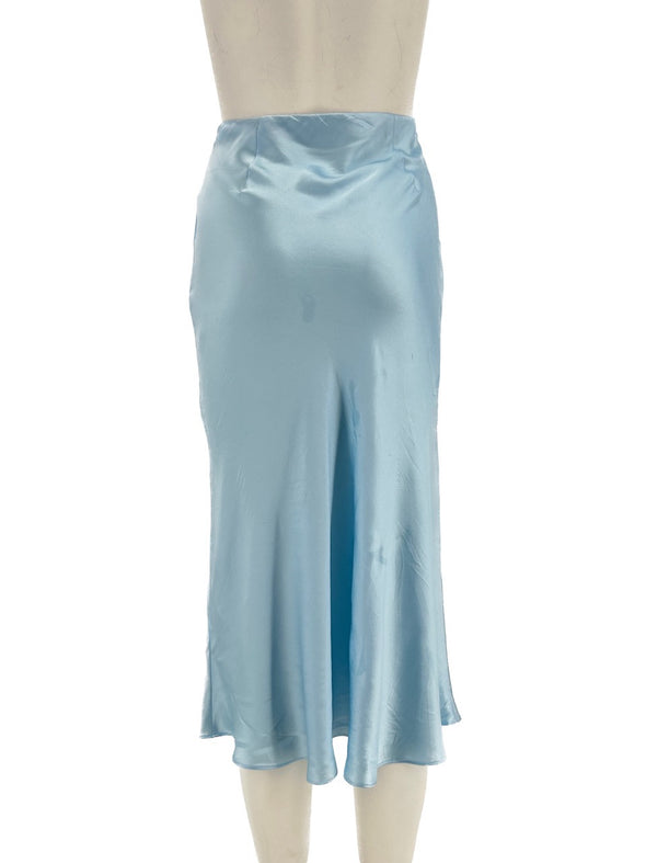 Jupe en soie bleue