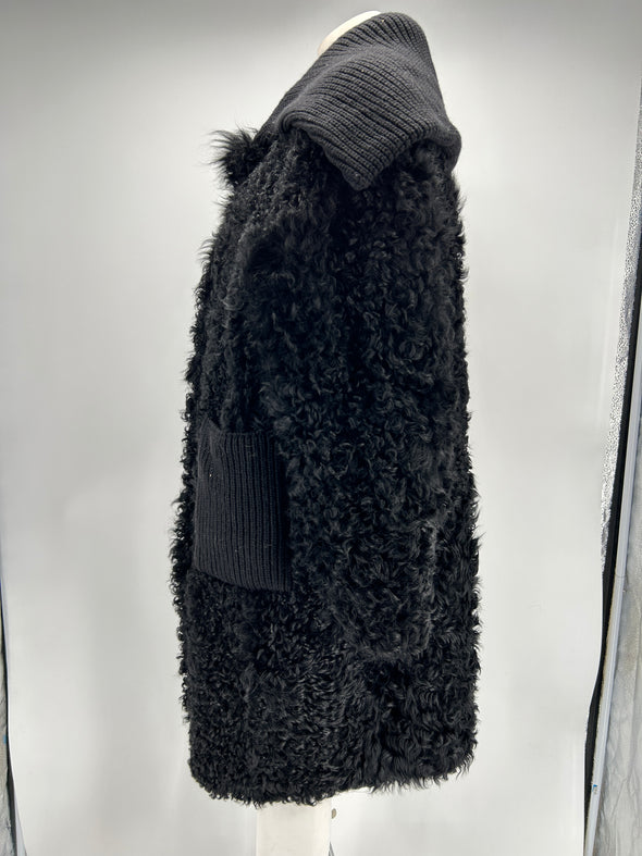 Manteau noire en laine "Orso"