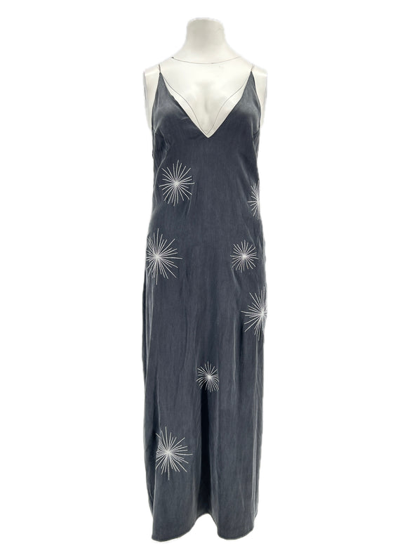 Robe en soie grise