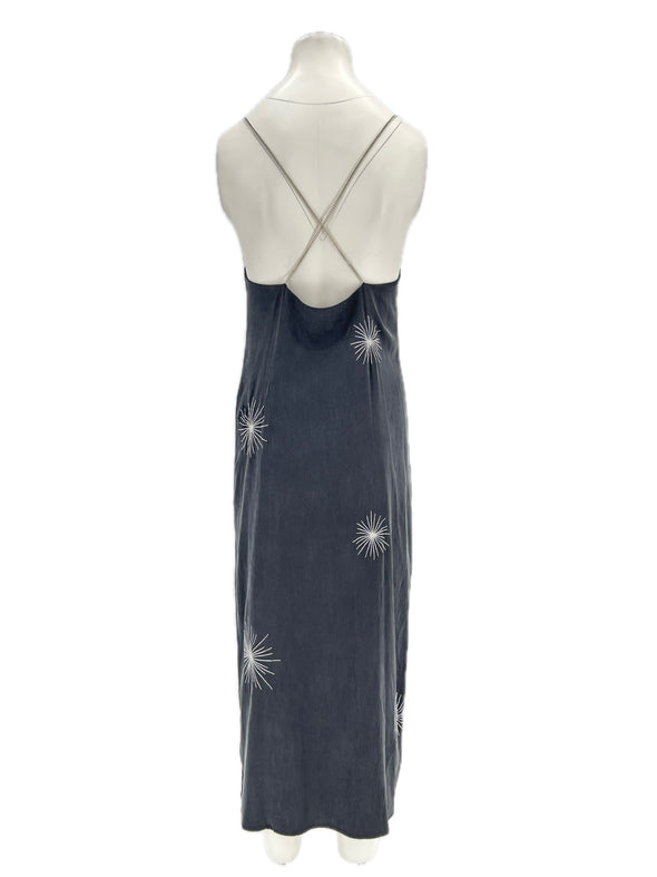 Robe en soie grise