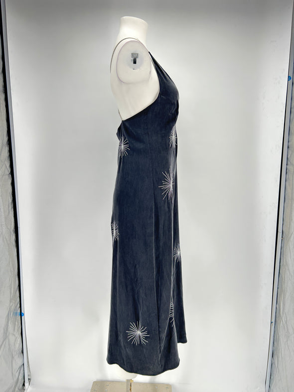 Robe en soie grise