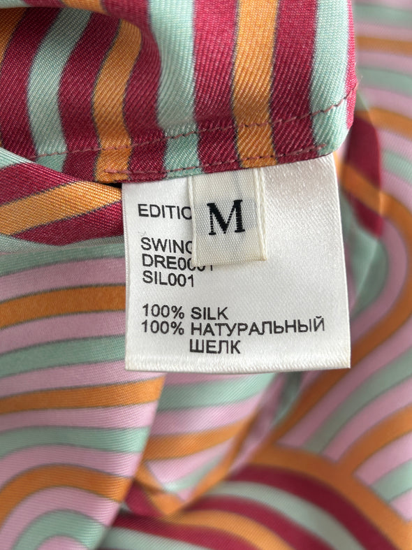 Robe imprimée en soie