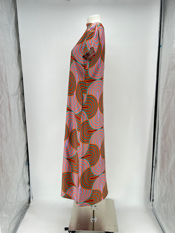 Robe imprimée en soie