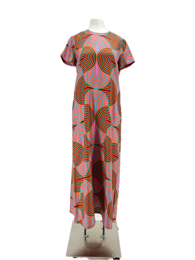 Robe imprimée en soie