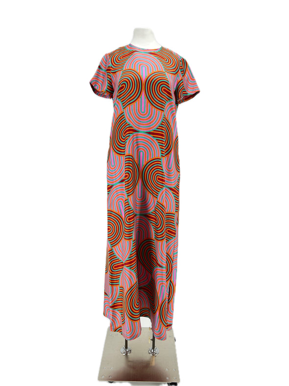 Robe imprimée en soie