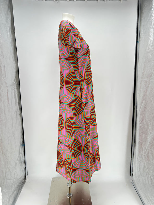 Robe imprimée en soie
