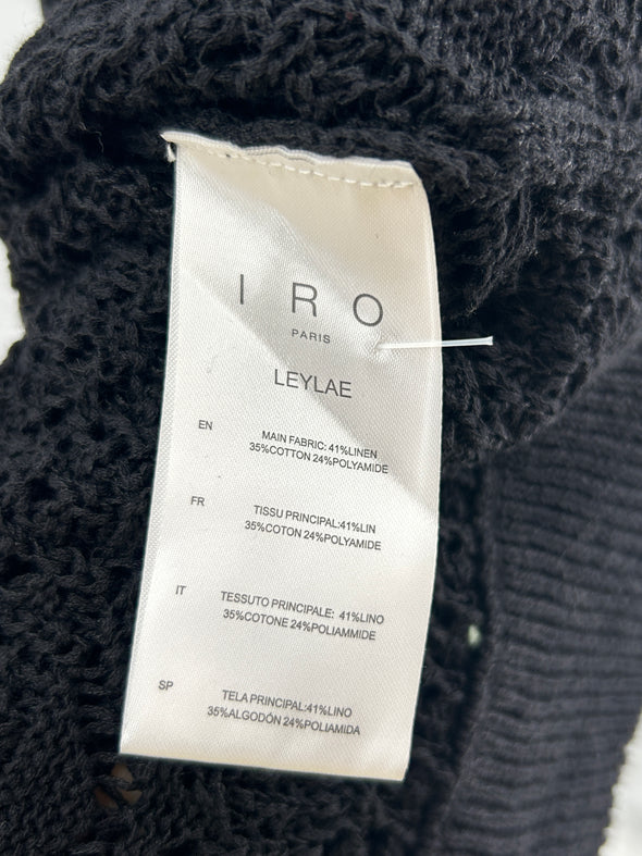 Cardigan en lin noir
