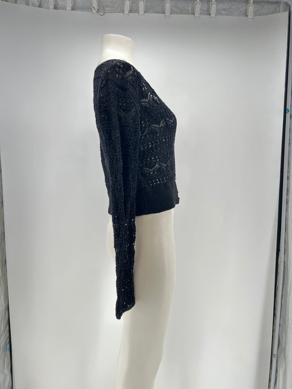 Cardigan en lin noir