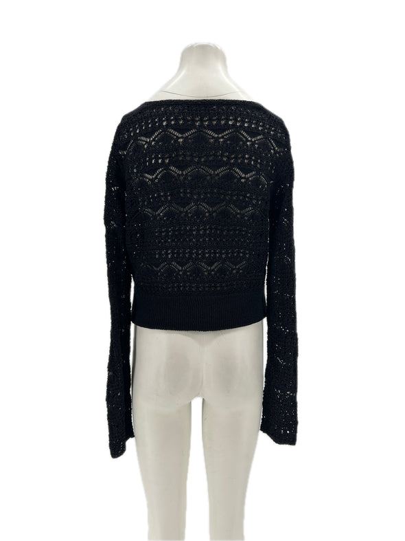 Cardigan en lin noir