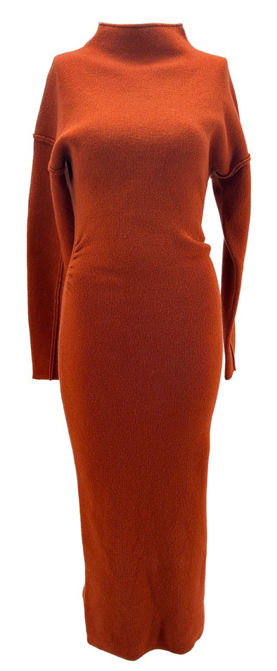 Robe terracotta en maille