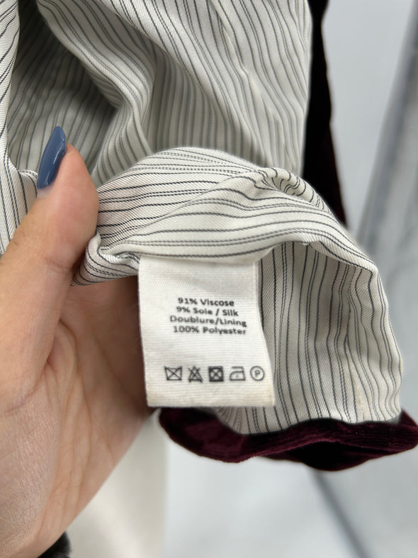 Veste bordeaux en velours