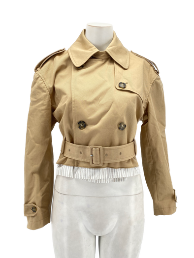 Trench court "Horace" en coton beige