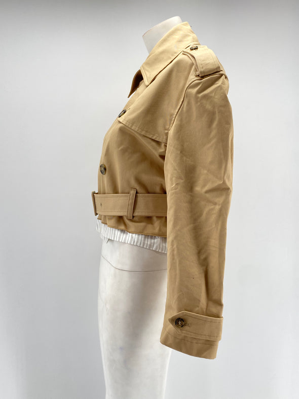 Trench court "Horace" en coton beige