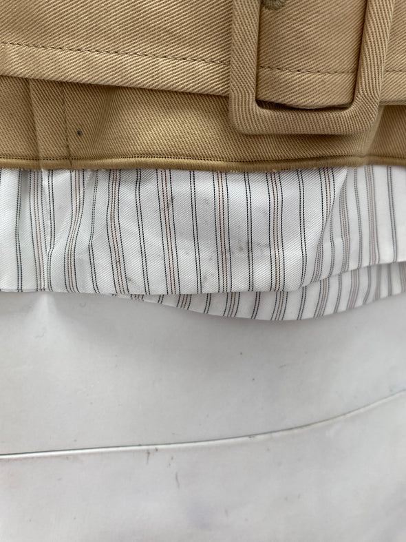 Trench court "Horace" en coton beige