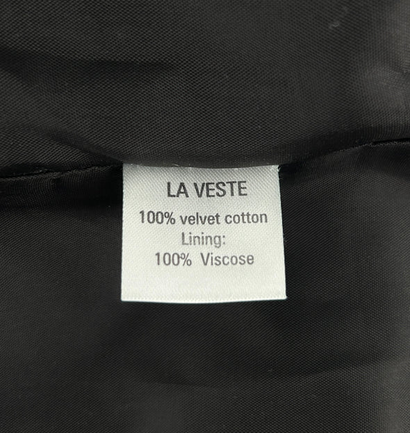 Robe longue en velours à col claudine