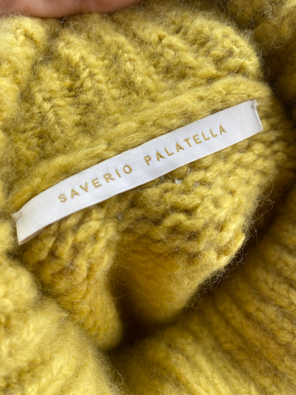 Pull jaune à rayures