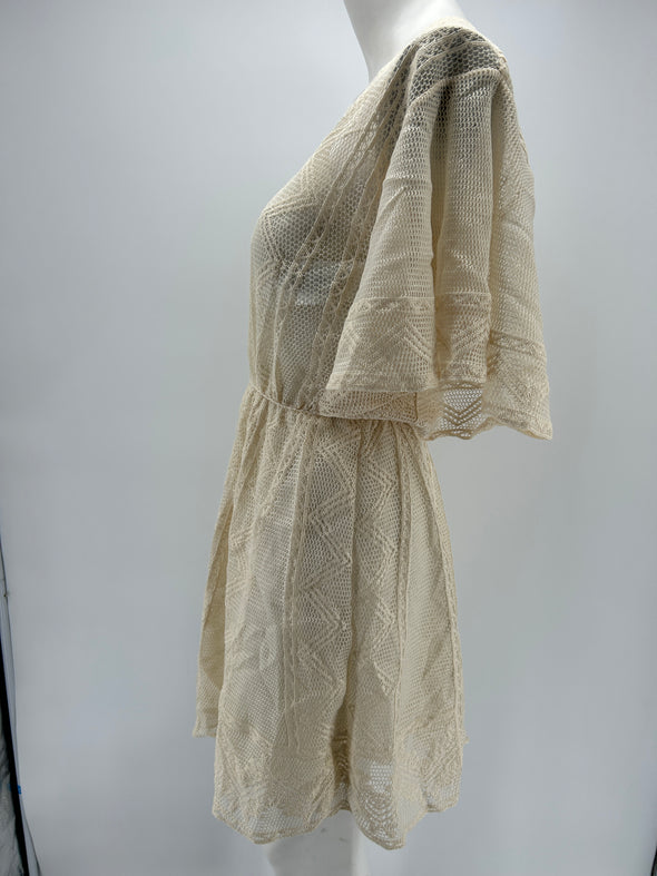 Robe en maille blanc cassé