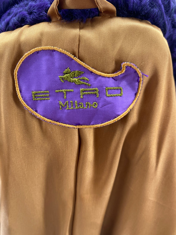 Manteau violet en lapin