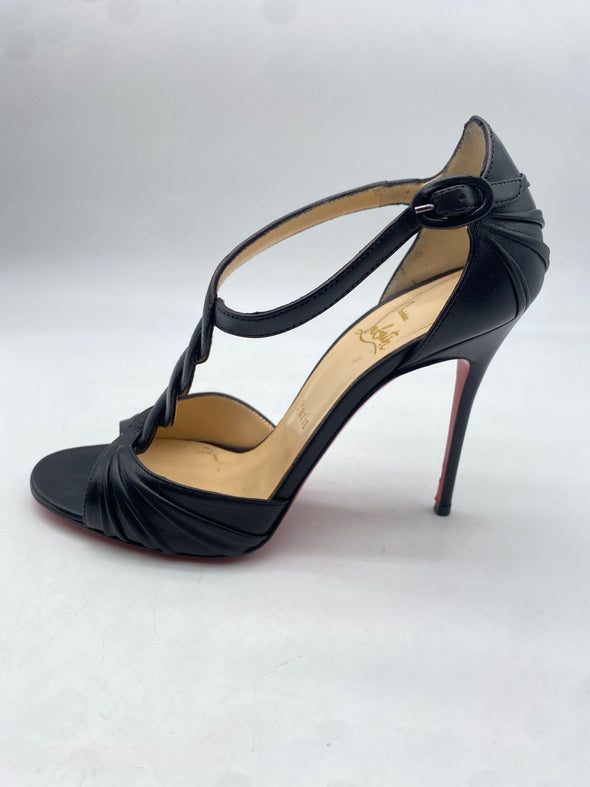 Sandales à talons en cuir