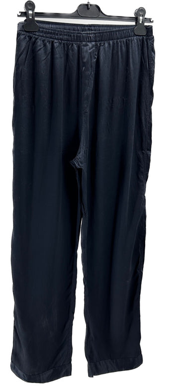 Pantalon de pyjama bleu foncé en soie