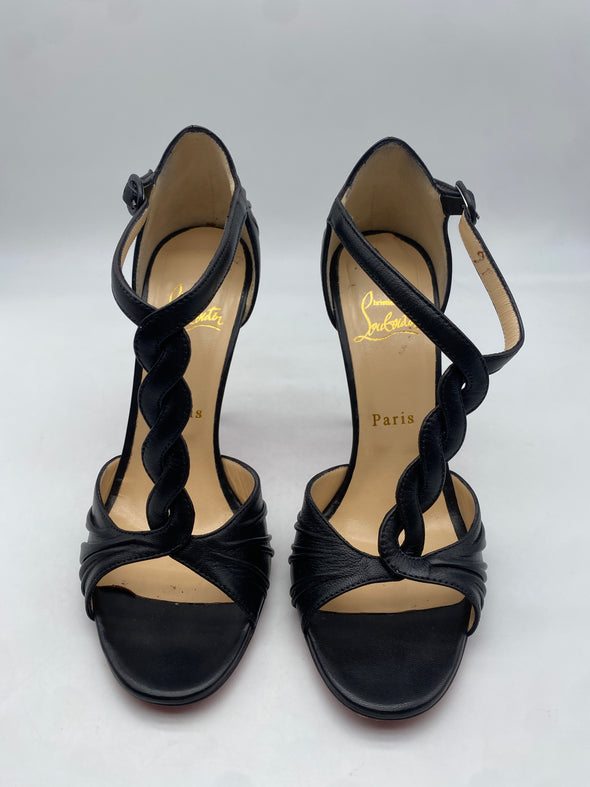 Sandales à talons en cuir