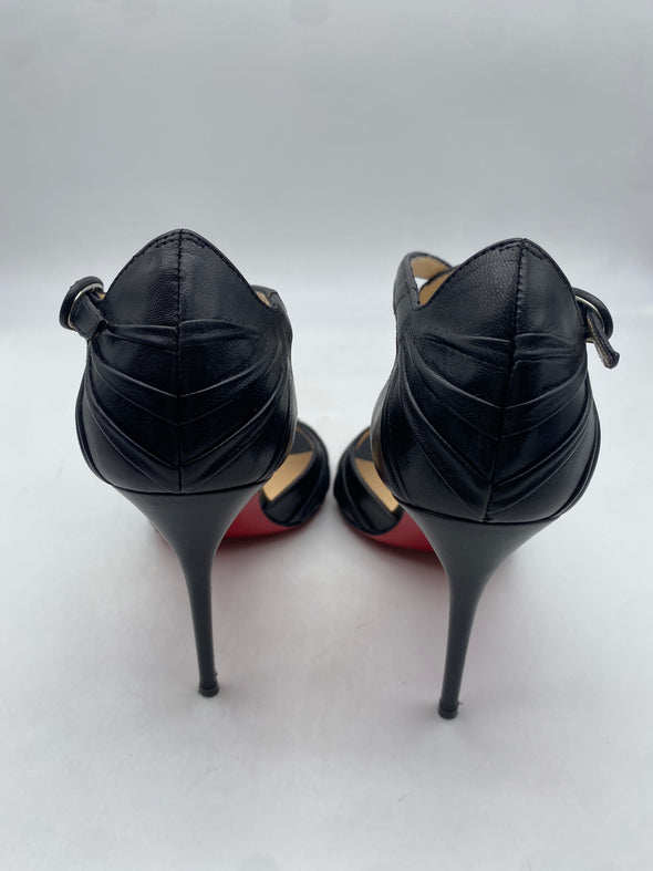Sandales à talons en cuir