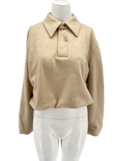 Blouse en laine camel