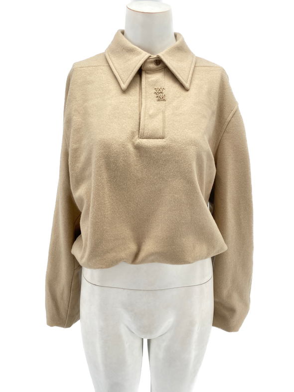 Blouse en laine camel