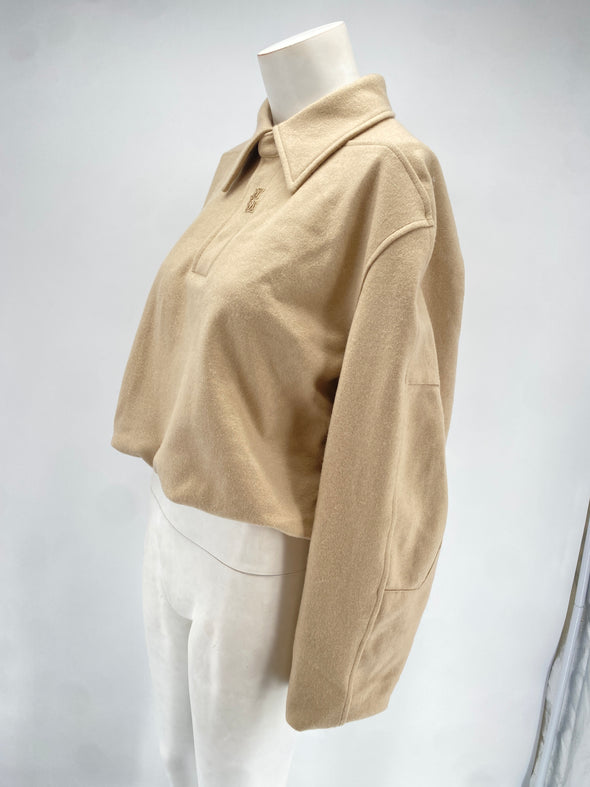 Blouse en laine camel