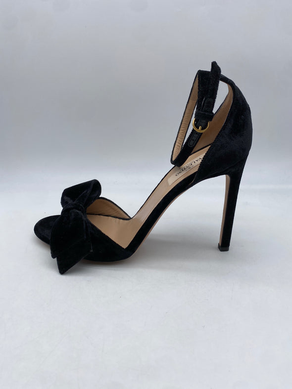 Sandales à talons en velours