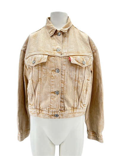 Veste en denim beige