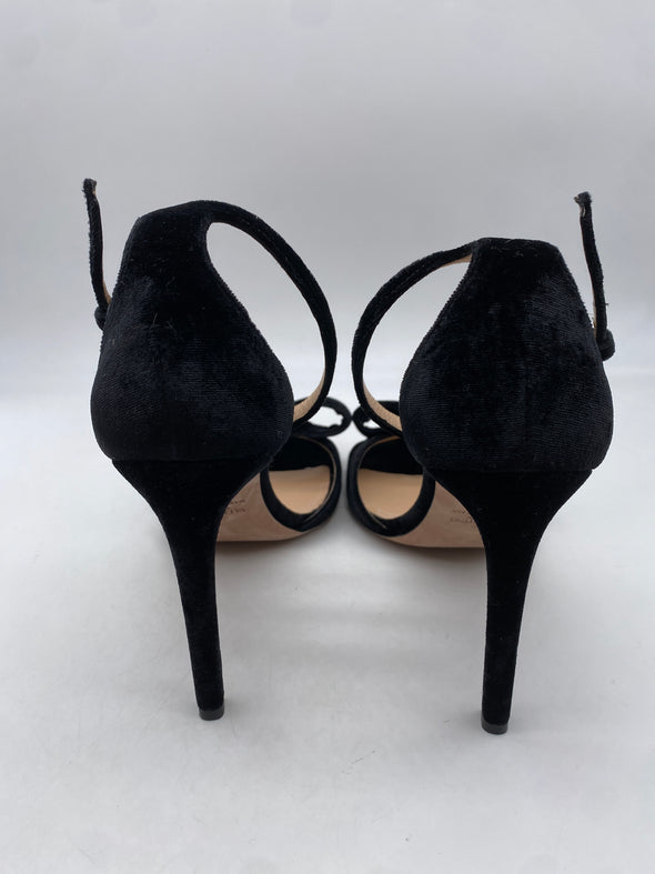 Sandales à talons en velours
