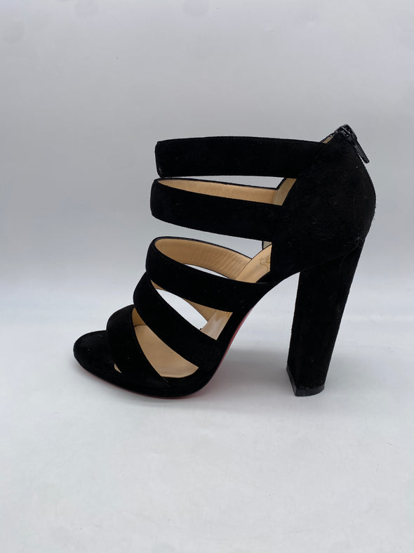 Sandales à talons en daim
