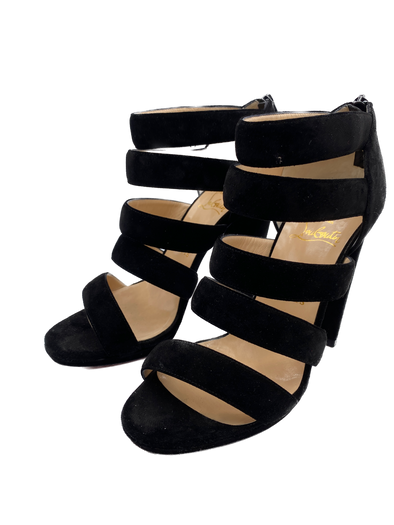 Sandales à talons en daim