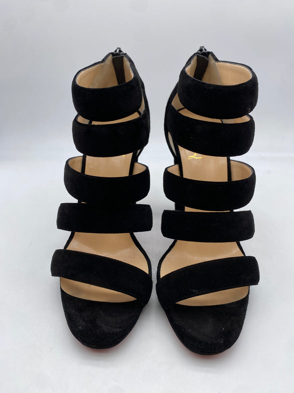 Sandales à talons en daim