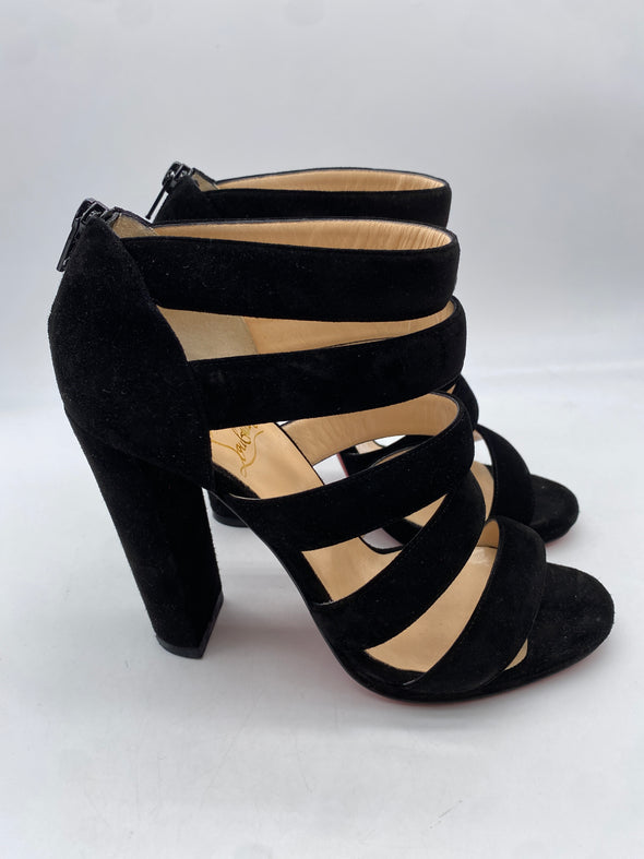 Sandales à talons en daim