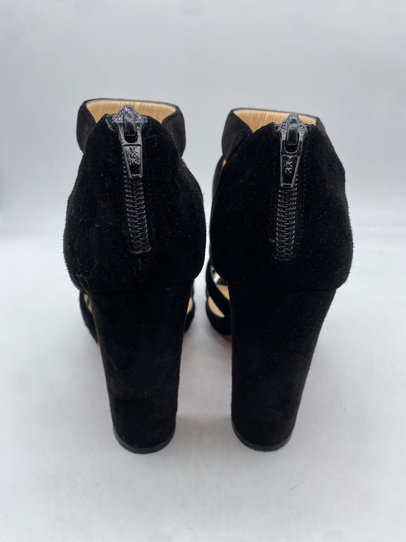 Sandales à talons en daim