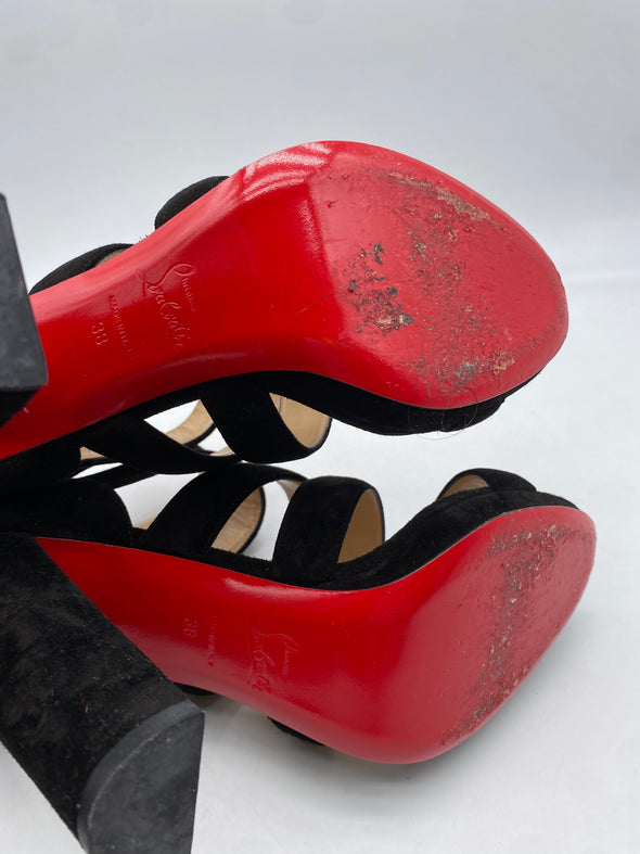 Sandales à talons en daim