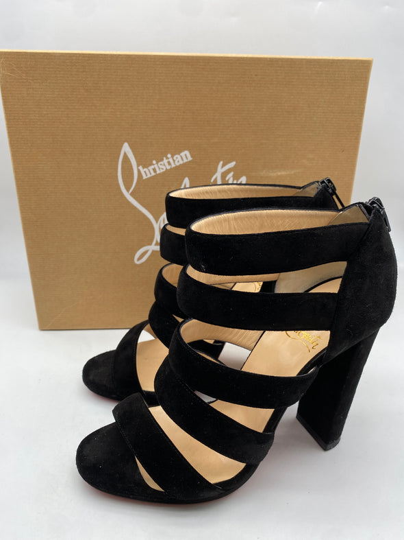 Sandales à talons en daim