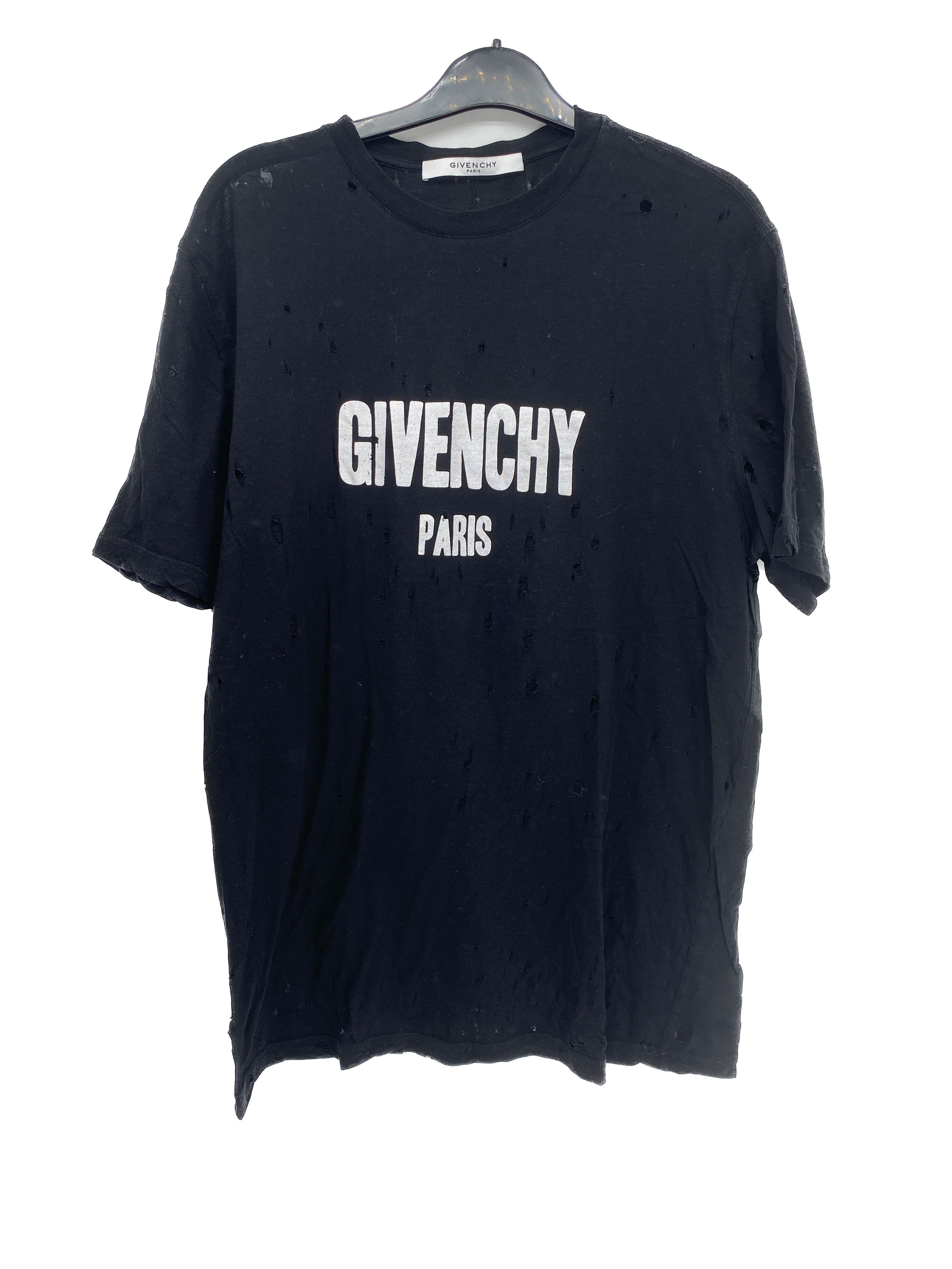 Tee shirt noir à trous – Personal Seller Paris