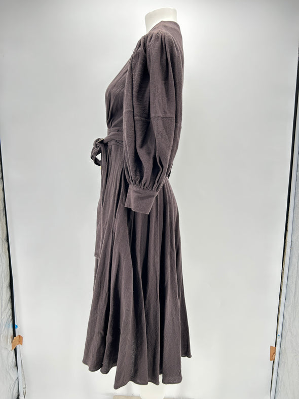 Robe portefeuille marron