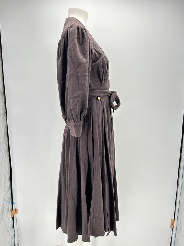 Robe portefeuille marron