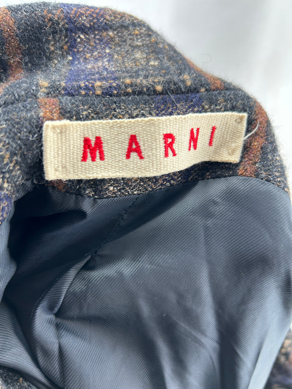 Manteau à carreaux long