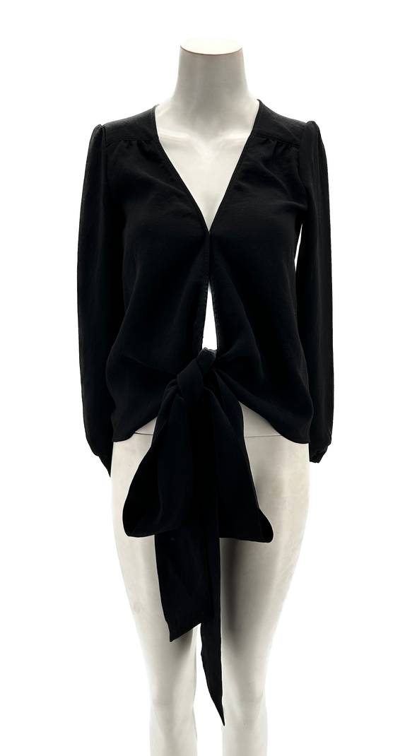 Blouse noire avec nœud