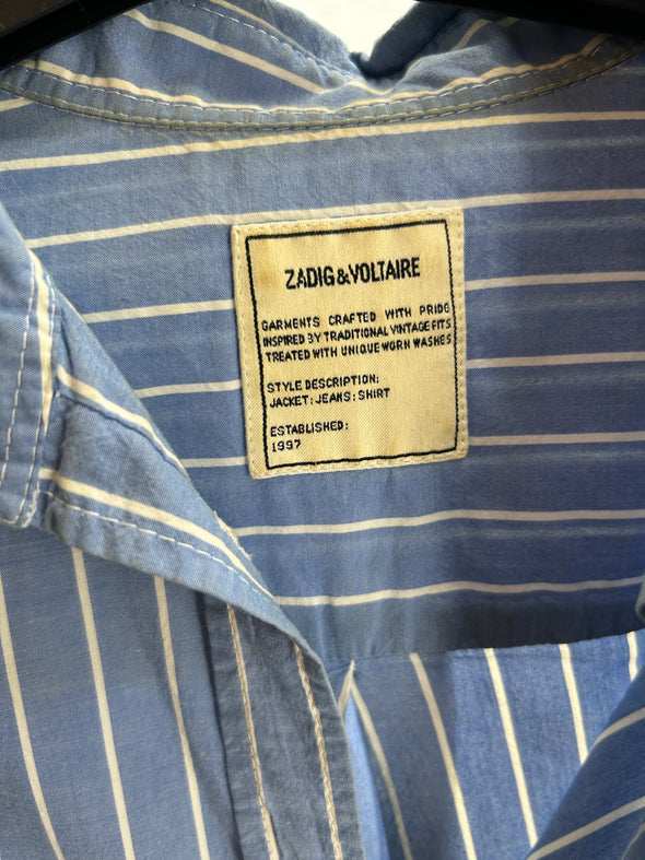 Chemise bleue rayée