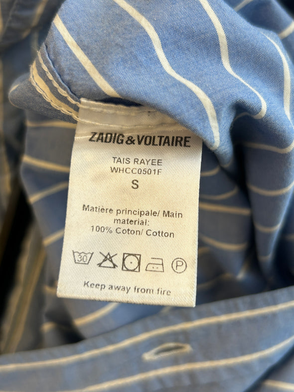 Chemise bleue rayée