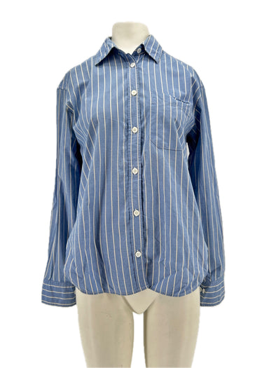 Chemise bleue rayée