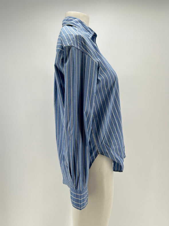 Chemise bleue rayée