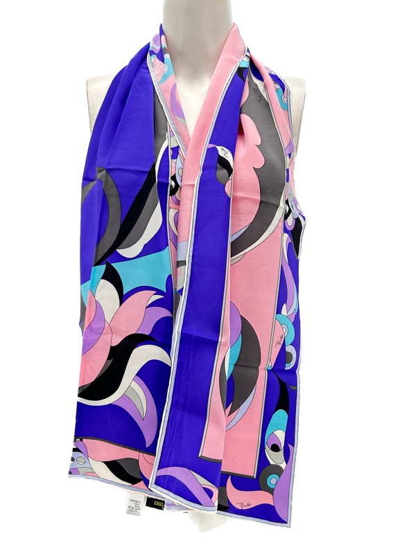 Foulard bleu et violet